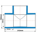 Ver imagem 3 de Conexão Tee Irrigação Bitola 100mm Cor Azul Durín