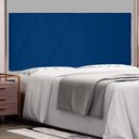Ver imagem 2 de Cabeceira Painel Solteiro 0,90m Aquilla Suede - Pallazio - Azul Marinho