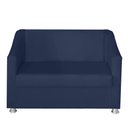 Ver imagem 2 de Poltrona Namoradeira Sala de Estar 110cm Tilla Suede - Mafer: Azul Marinho