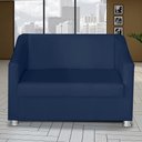 Ver imagem 1 de Poltrona Namoradeira Sala de Estar 110cm Tilla Suede - Mafer: Azul Marinho