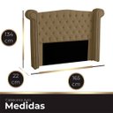 Ver imagem 4 de Cabeceira Casal Estofada para Cama Box Ayla Veludo Capuccino
