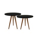 Ver imagem 1 de Conjunto Mesa Lateral De Canto Tripé Preto