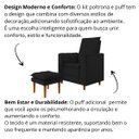 Ver imagem 5 de Poltrona Decorativa Amamentação Reforçada e Puff Alice Veludo:preto