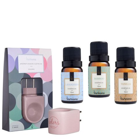 Aromatizador Colors Rosa com 3 Essências Fantásticas