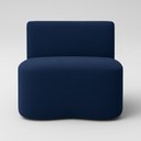 Ver imagem 5 de Puff Orgânico Feijão com Encosto Curvo Redondo Sala Resistente Confortável Suede:suede Azul
