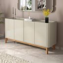 Ver imagem 1 de Buffet Balcão 160cm Sala com 4 Portas Flip 1.6 Patrimar Off White