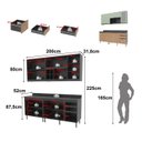 Ver imagem 2 de Armário de Cozinha Completa Modulada Reta 8 Peças 180cm Cz1200 Azaleia Tecnomóbili