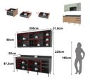 Ver imagem 2 de Armário de Cozinha Completa Modulada Reta 8 Peças 180cm Cz1200 Azaleia Tecnomóbili