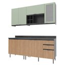 Ver imagem 5 de Armário de Cozinha Completa Modulada Reta 8 Peças 180cm Cz1200 Azaleia Tecnomóbili