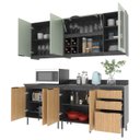 Ver imagem 6 de Armário de Cozinha Completa Modulada Reta 8 Peças 180cm Cz1200 Azaleia Tecnomóbili