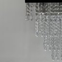 Ver imagem 2 de Pendente para Teto Design Luxuoso Cristal Acrílico Base Inox
