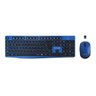 Teclado e Mouse Sem Fio 2.4 GHZ USB Azul/Preto - TC246 - 1