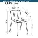 Ver imagem 3 de Cadeira Linea Rivatti em Polipropileno (PU) Terracota Blush com Base Ferro Terracota