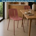 Ver imagem 2 de Cadeira Linea Rivatti em Polipropileno (PU) Terracota Blush com Base Ferro Terracota