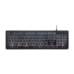 Teclado Office Com Teclas Chocolate E Com Luz Branca USB Tc218 Preto - 1