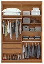 Ver imagem 6 de Guarda-roupas 4 Portas 2 Gavetas 100% Mdf Alonzo sem Espelho e com Pés - Lp - Rei de Casa Amendoa Cl