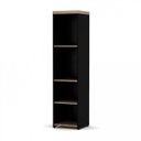 Ver imagem 1 de Armário Nicho PE40 Pandin 38,40 cm (largura) em MDP Cor Walnut e Preto Quatro Nichos