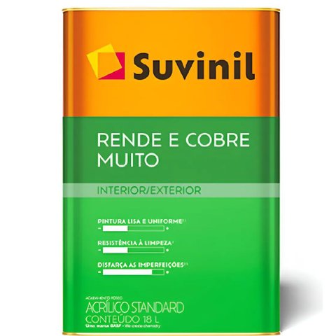 Tinta Acrílica 18 Litros Rende Cobre Muito Elefante - 50842741 - Suvinil Tinta Acrilica 18 Litros Re