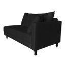 Ver imagem 3 de Recamier Charmy 1,40m Suede Preto - Dominic Decor