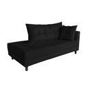 Ver imagem 2 de Recamier Charmy 1,40m Suede Preto - Dominic Decor