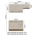 Ver imagem 4 de Armário de Cozinha Compacta 180cm Rustic/crema Agata Madesa 09