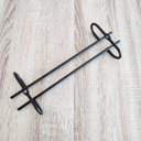 Ver imagem 2 de Conjunto 2 Porta Taças de Teto 25cm Suporte para Taças Suspenso Reto Preto Fosco