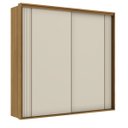 Ver imagem 4 de Guarda Roupa Casal 2 Portas Mdf Ripado 2,07 M Imperium Belmax:freijó/off White
