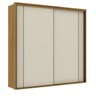 Guarda Roupa Casal 2 Portas Mdf Ripado 2,07 M Imperium Belmax:freijó/off White - 4