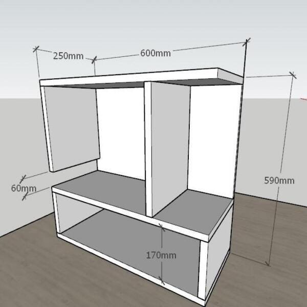 kit com 2 Mesa de cabeceira simples em mdf Branco - 2