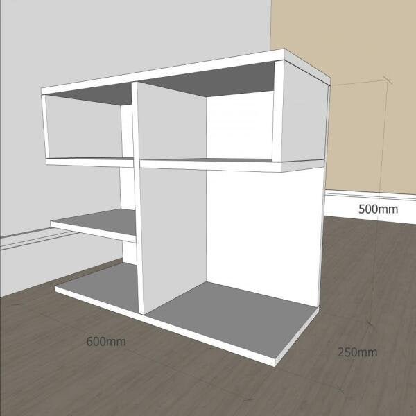 kit com 2 Mesa de cabeceira simples em mdf Branco - 2