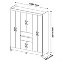 Ver mais imagens de Guarda Roupa Casal 8 Portas Munique Demóbile Branco