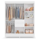 Ver imagem 7 de Guarda Roupa Casal 8 Portas Munique Demóbile Branco