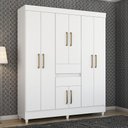 Ver imagem 2 de Guarda Roupa Casal 8 Portas Munique Demóbile Branco
