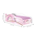 Ver imagem 2 de Cama Carro Fun Adesivada Unicónio Rosa Solteiro
