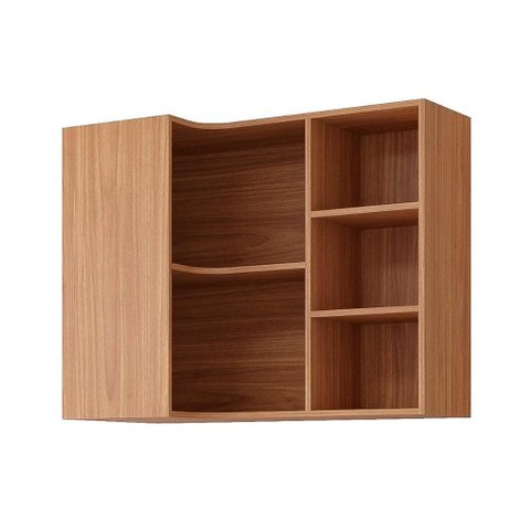 Armário Aéreo Cozinha Modulado Eloise de Canto C/5 Nichos 92cm Freijo - Mgm