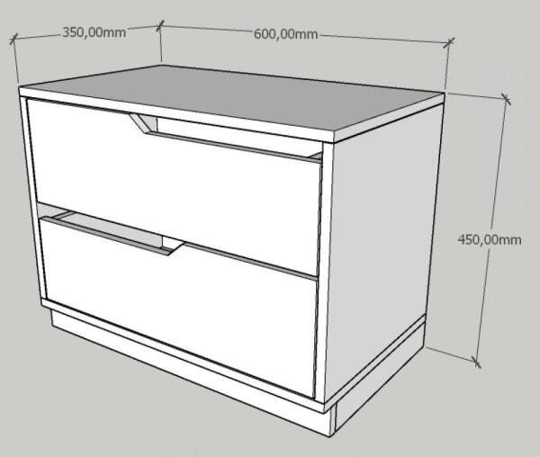 Mesa de cabeceira moderna preto - 2