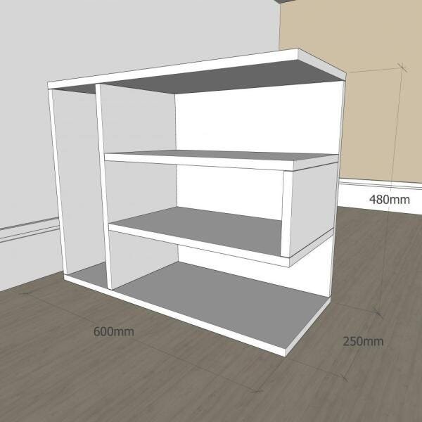 kit com 2 Mesa de cabeceira simples em mdf Preto - 2