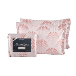 Kit Colcha Cobre Leito Casal 3pç Montblanc Folhagem Terracot - 2