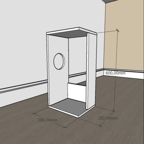 kit com 2 Mesa de cabeceira simples em mdf Preto - 2