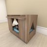 Mesa de cabeceira camapet para Gato em mdf Amadeirado - 1