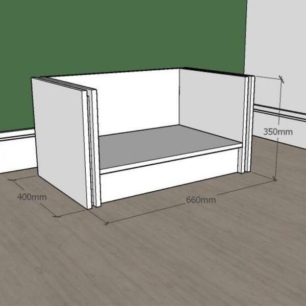 Mesa de cabeceira camapet para Gato em mdf Branco - 2