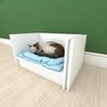 Mesa de cabeceira camapet para Gato em mdf Branco - 1