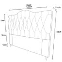 Ver imagem 4 de Cabeceira Cama Box de Casal Quarto Estofada Barcelona 140cm:suede Azul Marinho