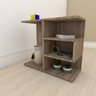 Mesa Lateral para sofá moderna com 3 niveis em mdf Amadeirado - 1