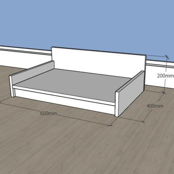 Mesa de cabeceira bercinho para cachorro em mdf Amadeirado - 2