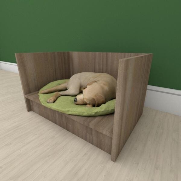 Mesa de cabeceira bercinho para cachorro em mdf Amadeirado - 1