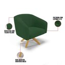 Ver imagem 6 de Cadeira Sala de Jantar Giratória Ma30 Stella Veludo D03 - D\'rossi Cor Verde