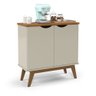 Aparador Buffet Prism 2 Portas, Off White com Camarú - Patrimar - 3