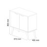 Aparador Buffet Prism 2 Portas, Off White com Camarú - Patrimar - 4