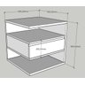 Mesa de cabeceira moderna amadeirado claro e escuro - 2